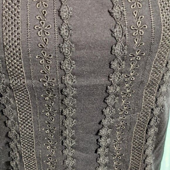 🆕NWT WHITE STAG BEAUTIFULLY EMBROIDERED BLACK TOP - S (4/6) - Picture 2 of 7